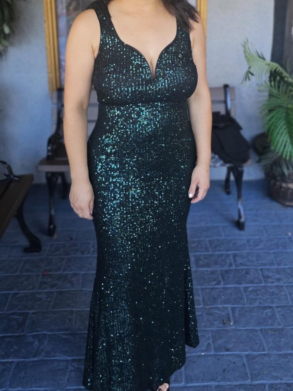 Lulu Green  Emerald Dress